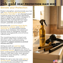 24k Gold Heat Protection Hair Mist 8 oz.