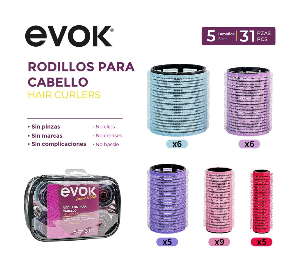 SET DE ROLO PARA CABELLO 31 pzas.