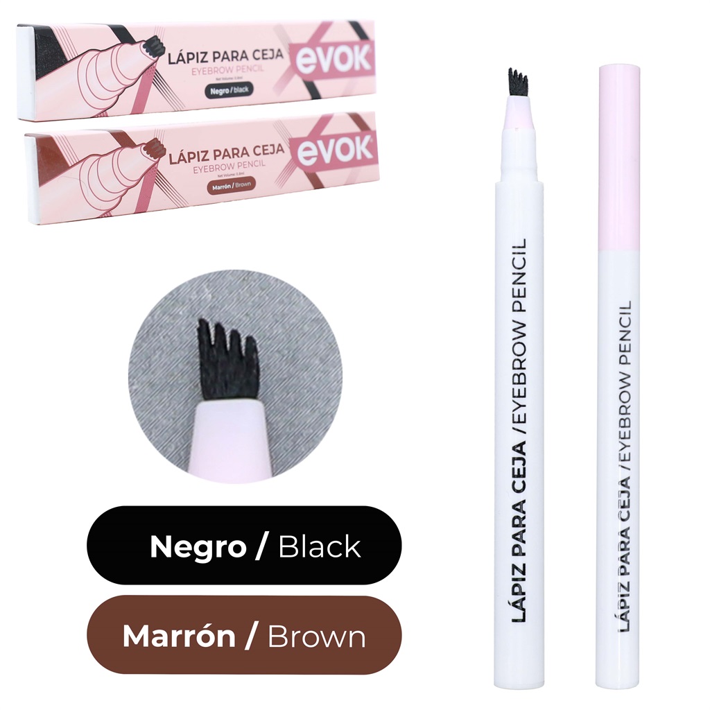 LAPIZ PARA CEJA PUNTA MICROFILAMENTO (NEGRO/MARRON)