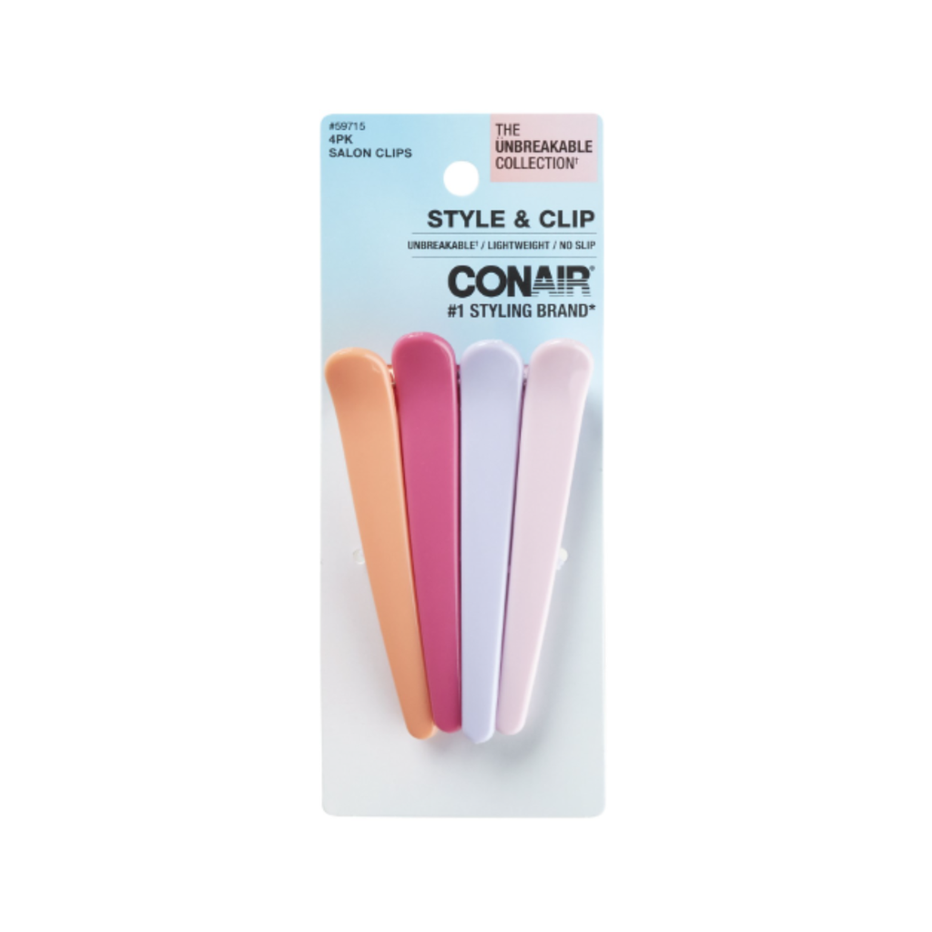 PINZAS PARA SALON FLEXIBLES SET DE 4 PZAS.
