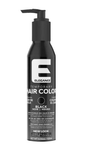 [E0248] SEMI PERMANENT HAIR COLOR BLACK 120ML