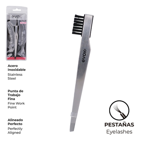 [EV-YH-BR1] PINZA PARA CEJAS PUNTA DIAGONAL CON PEINE