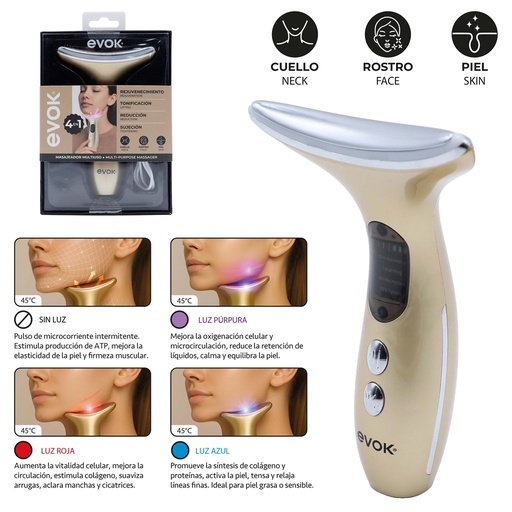 [EV-XL0428] MASAJEADOR FACIAL 4 EN 1