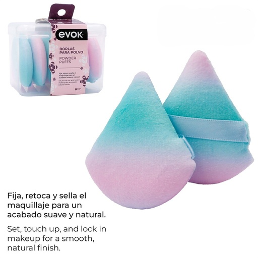 [EV-5XX04] ESPONJA PARA MAQUILLAJE 6 pzas.