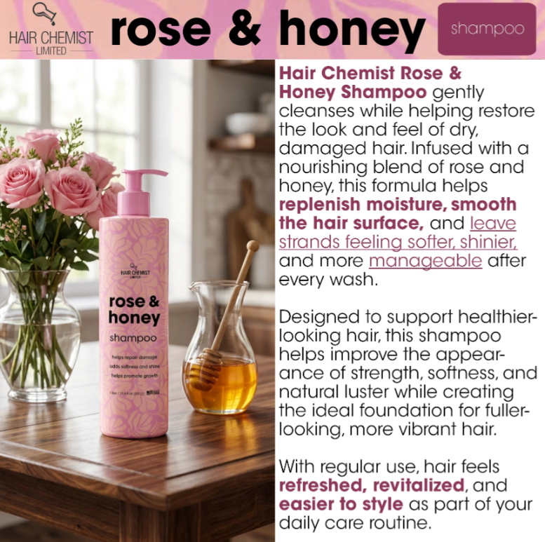 ROSE HONEY SHAMPOO 33.8 oz.