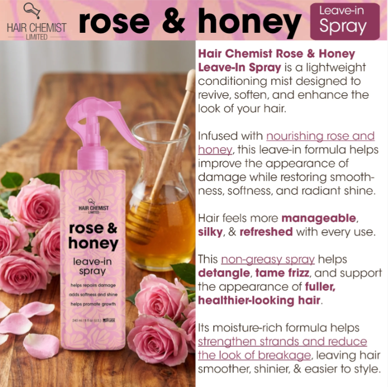 ROSE HONEY LEAVE IN SPRAY 8 oz.