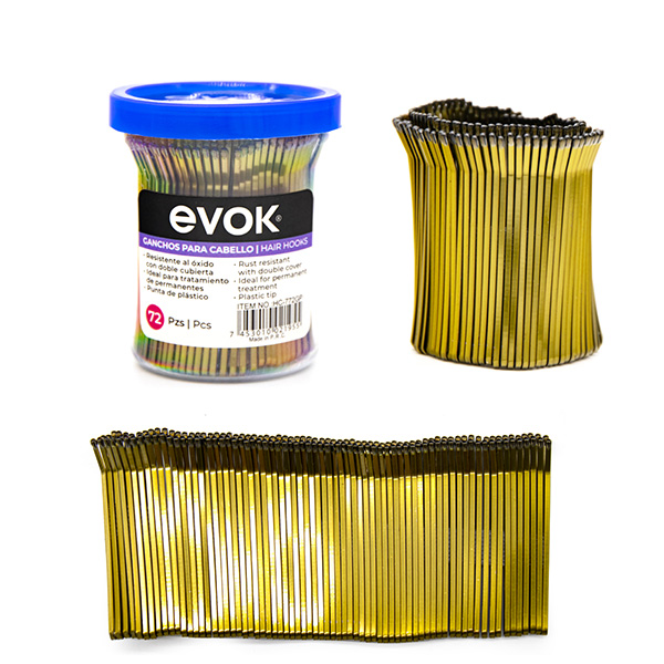 PINCHO P/CABELLO (CLIP) GOLD 72 pza