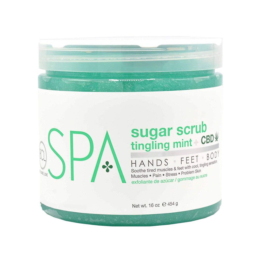 TINGLING MINT + CBD SUGAR SCRUB 16OZ
