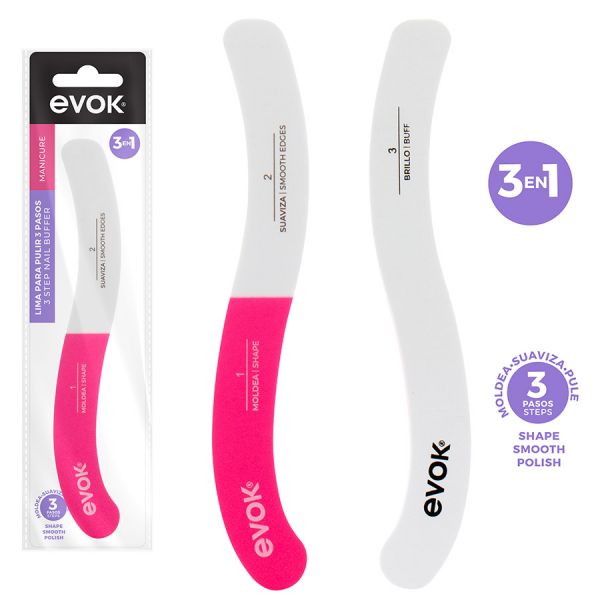 LIMA PARA UÑAS 3 PASOS 