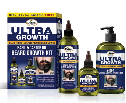 Mens Ultra Growth Beard Care Beard Care 3 sku Kit