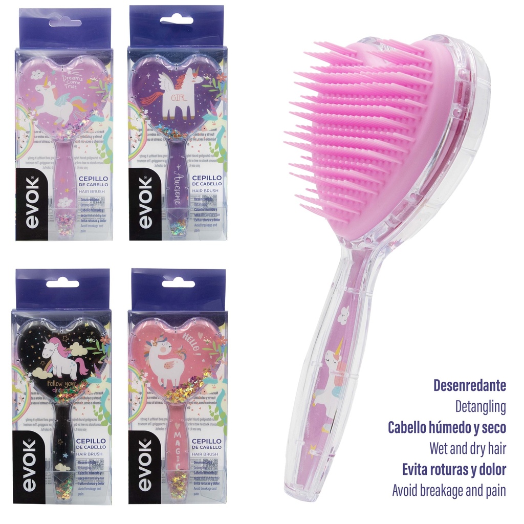 CEPILLO PARA CABELLO INFANTIL CORAZON