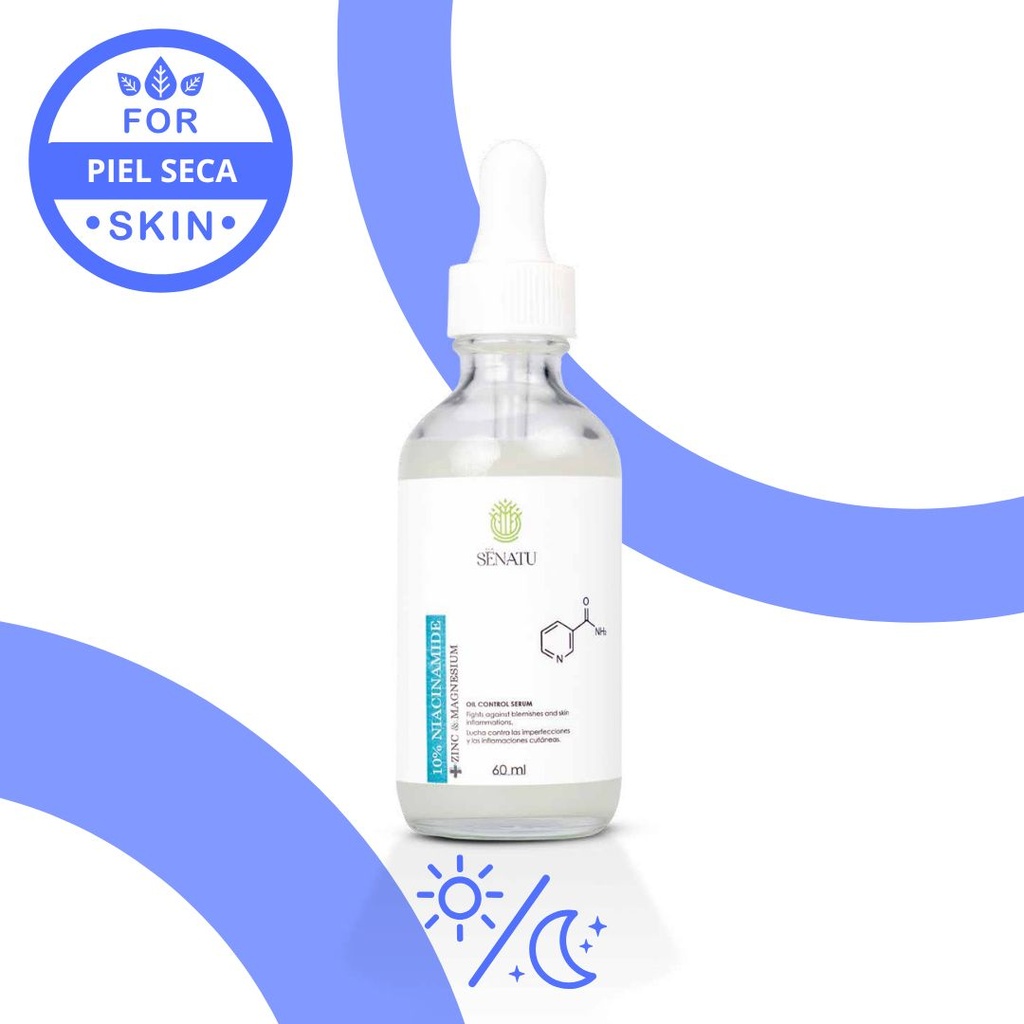 Serum niacinamida al 10% + zinc + magnesio 60ml