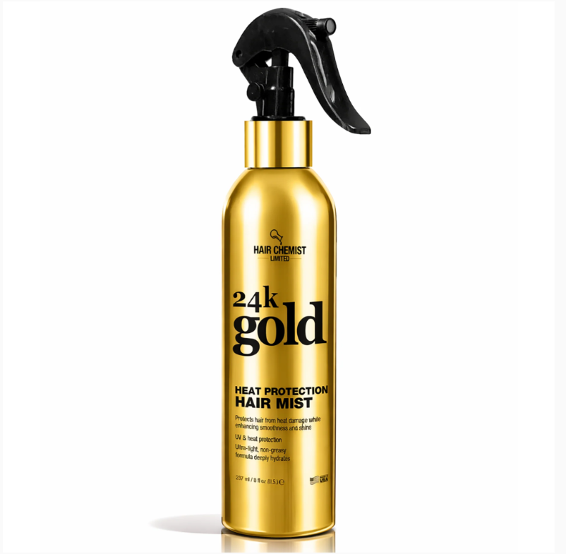 24k Gold Heat Protection Hair Mist 8 oz.