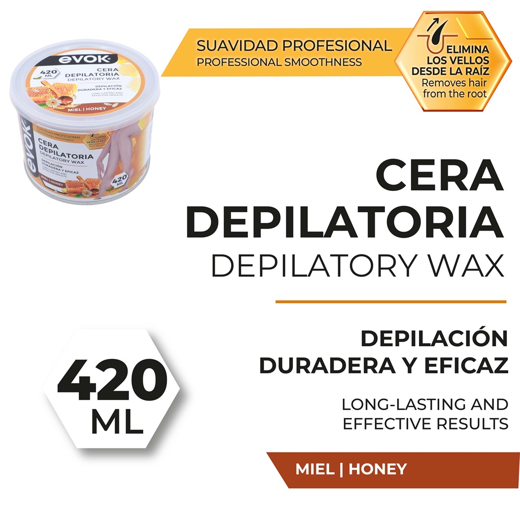 CERA DEPILATORIA MIEL SKIN DEP 420 ML.
