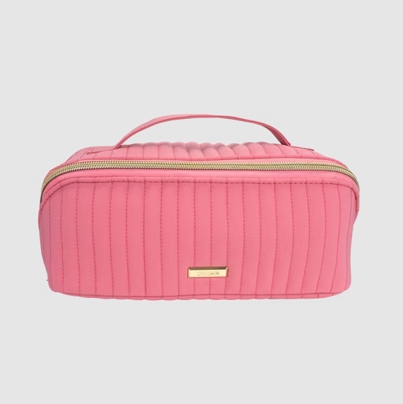 COSMETIQUERA PLEGABLE ACOLCHADO ROSA