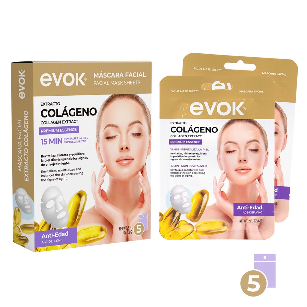 MASCARILLA FACIAL COLAGENO 5 UNIDADES