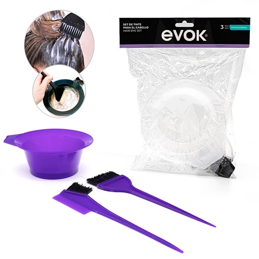 [A018B-16HB016] BROCHA TINTE 2 PZAS CON 1 VASIJA PLASTICAS  3PZAS