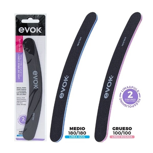 [EV-NF-003] LIMA UÑAS CURVA 100/180(2PZA) 