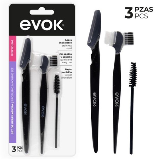 [EV-ETS-3] RASURADORA DE CEJAS 3 PZA CAJA DE 288 UNIDS