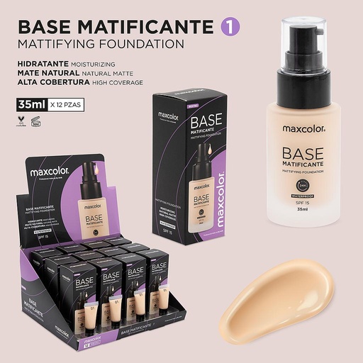 [EV-LF2106-01] BASE MATIFICANTE 01 MAXCOLOR - CAJA DE 144 UNIDS