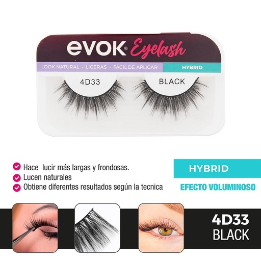 [EV-ELH-4D33] PESTAÑAS POSTIZAS 4D 33 