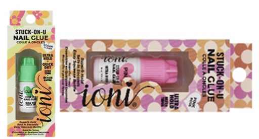 [IO620] PEGAMENTO PARA UÑAS IONI "STUCK-ON-U" 36 unidades (18 transparentes + 18 rosas)