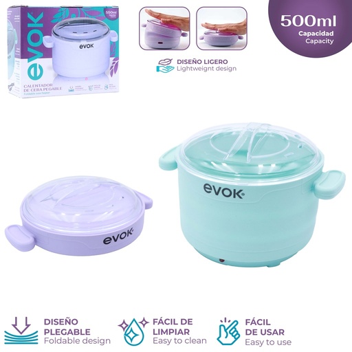[EV-WH-003] CALENTADOR DE CERA PLEGABLE 500 ml