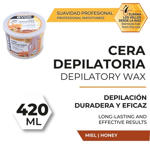 [A019-VWC015A] CERA DEPILATORIA MIEL SKIN DEP 420 ML.