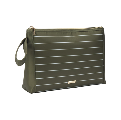[A32162] COSMETIQUERA GRANDE CON RAYAS VERDES
